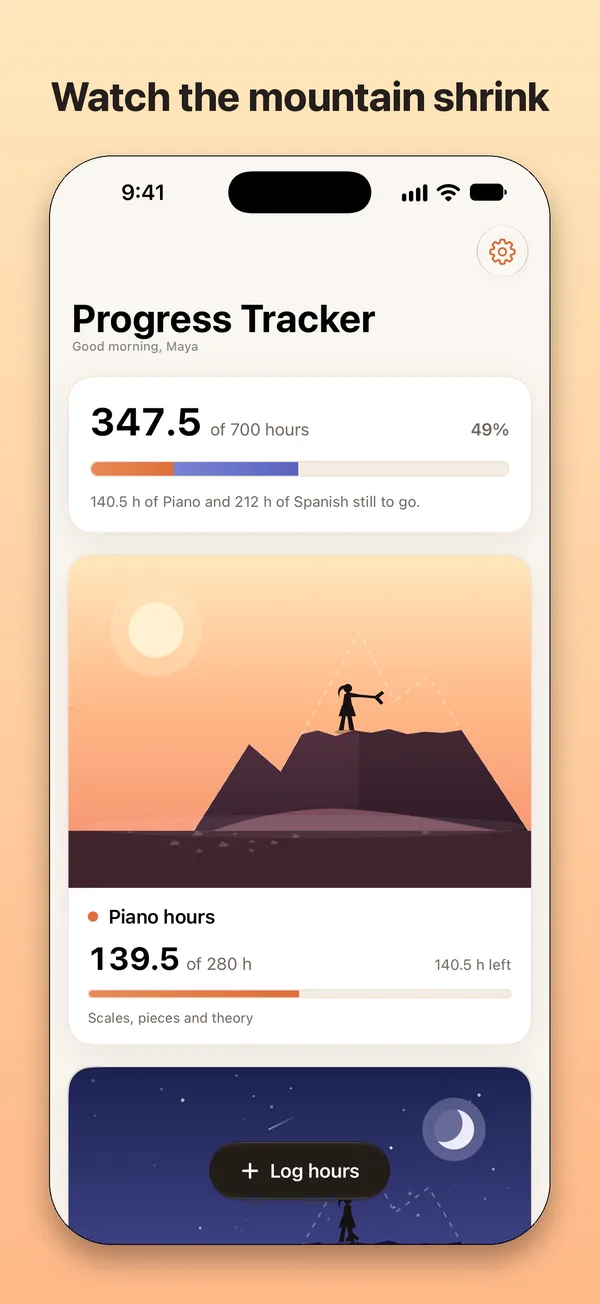 Watch the mountain shrink
