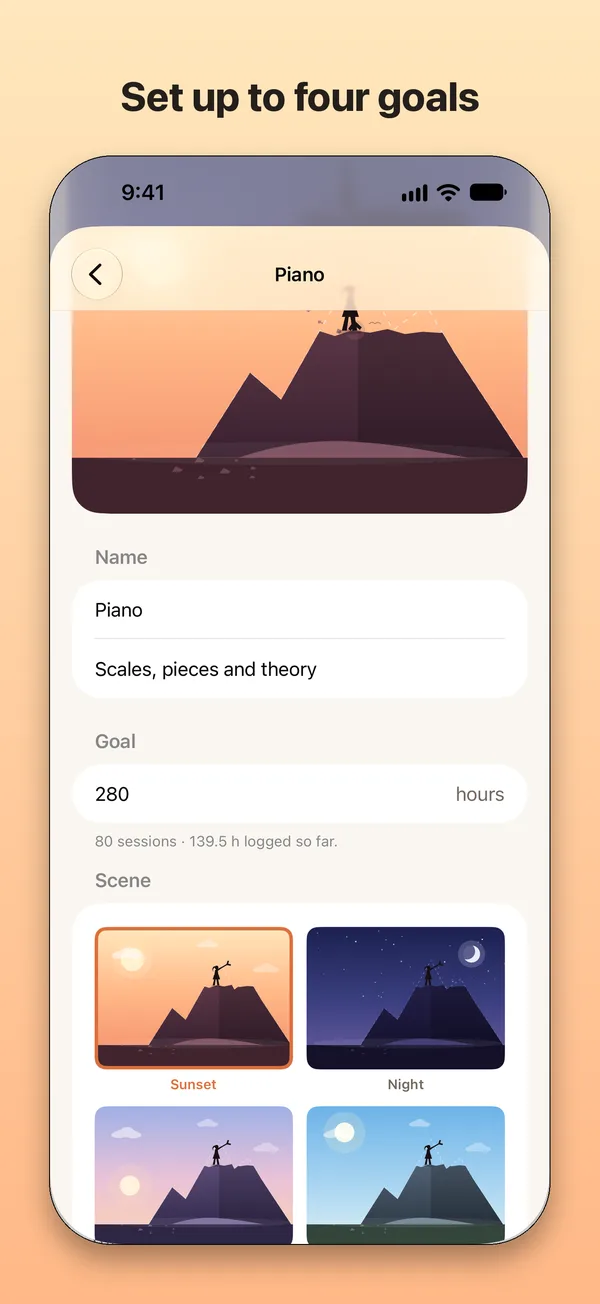 Set up to four goals